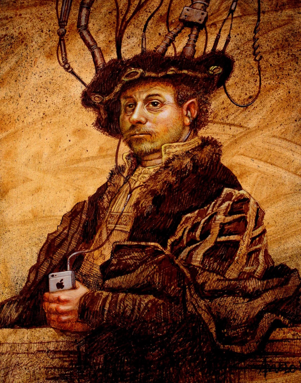 Lobotomized Rembrandt by Lino Azevedo