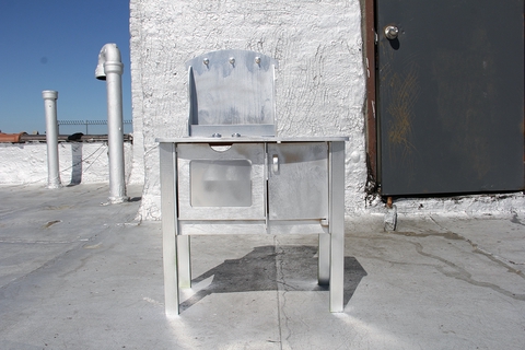 Silver Stove on Rooftop by Christine Sloan Stoddard